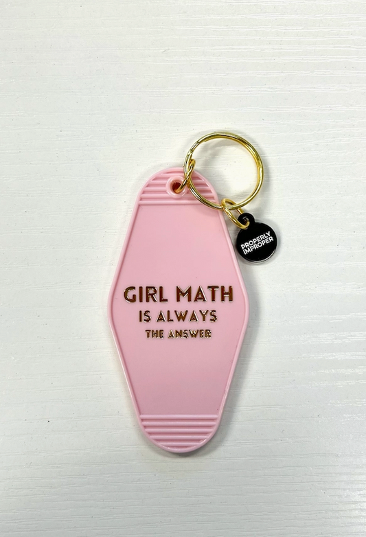 Girl Math Keychain