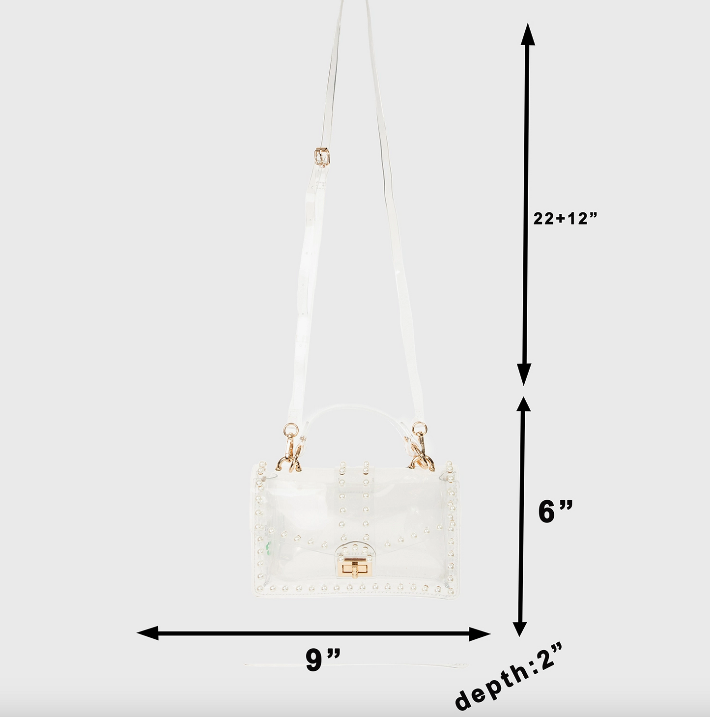 Clear Pearl Crossbody Bag