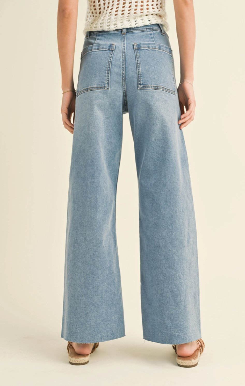 Denim Wide Leg Pants