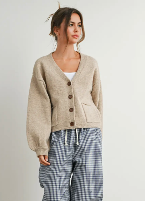 Cuff Button Down Cardigan