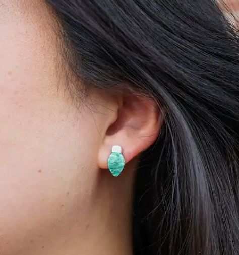 Green Christmas Light Studs