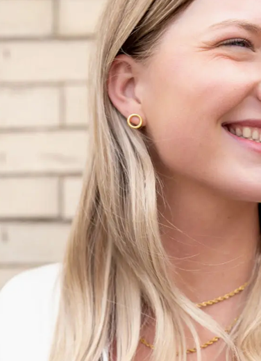 Gold Circle Studs