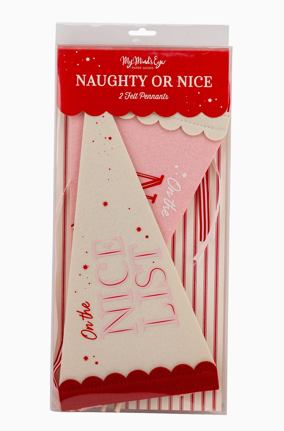 Naughty or Nice List Felt Banners