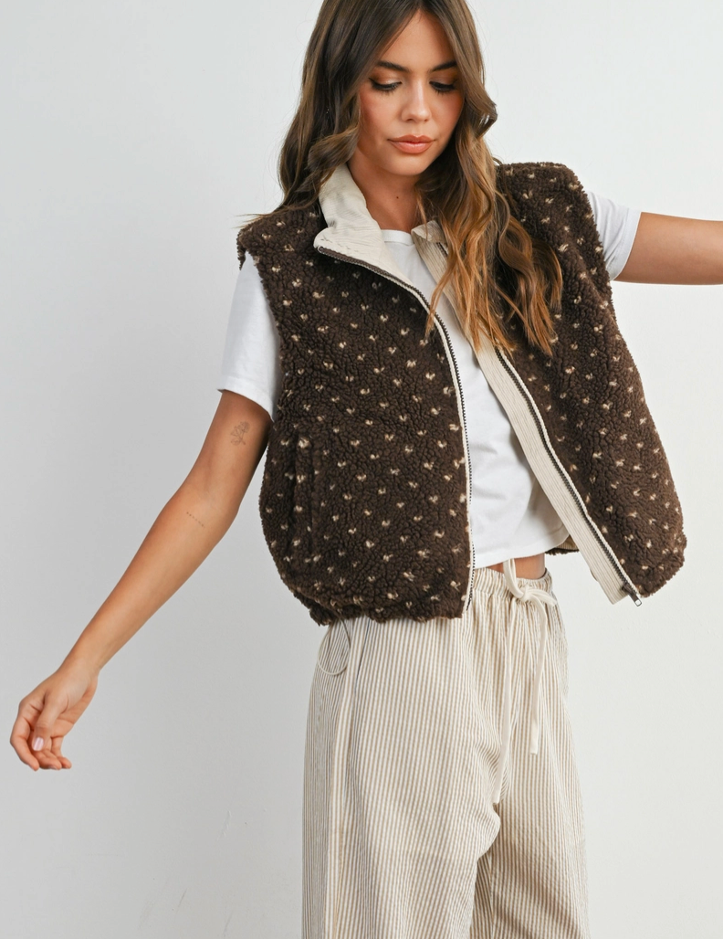 Brown Fleece Vest