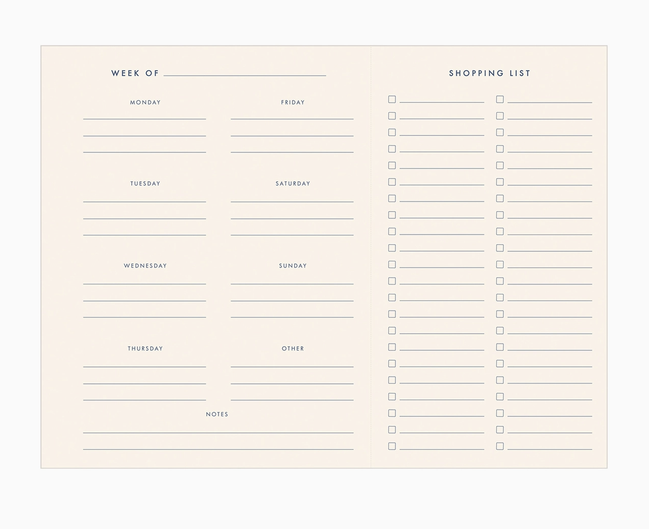 Meal Planner Notebook