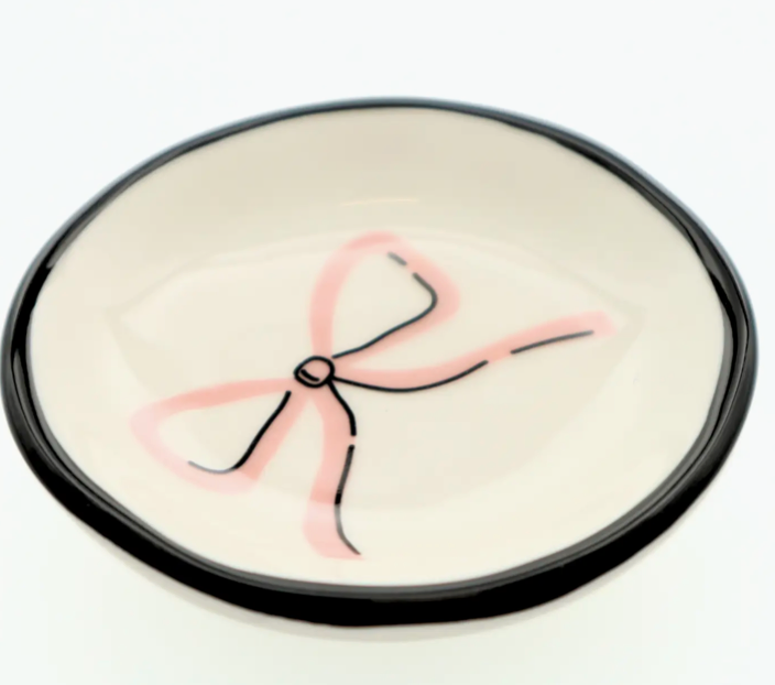 Pink Bow Ring Dish