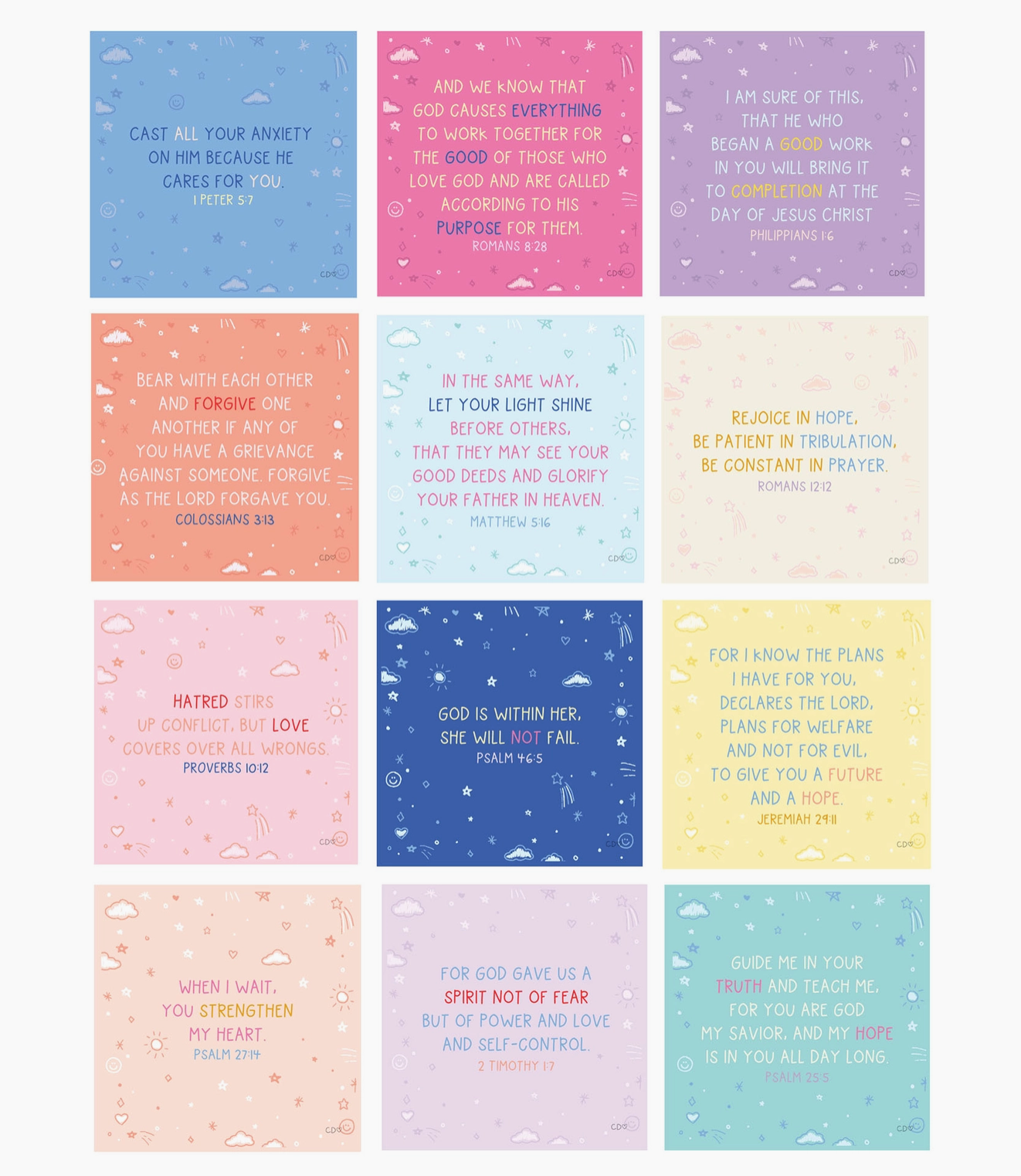 Bible Verse Card Set & Stand