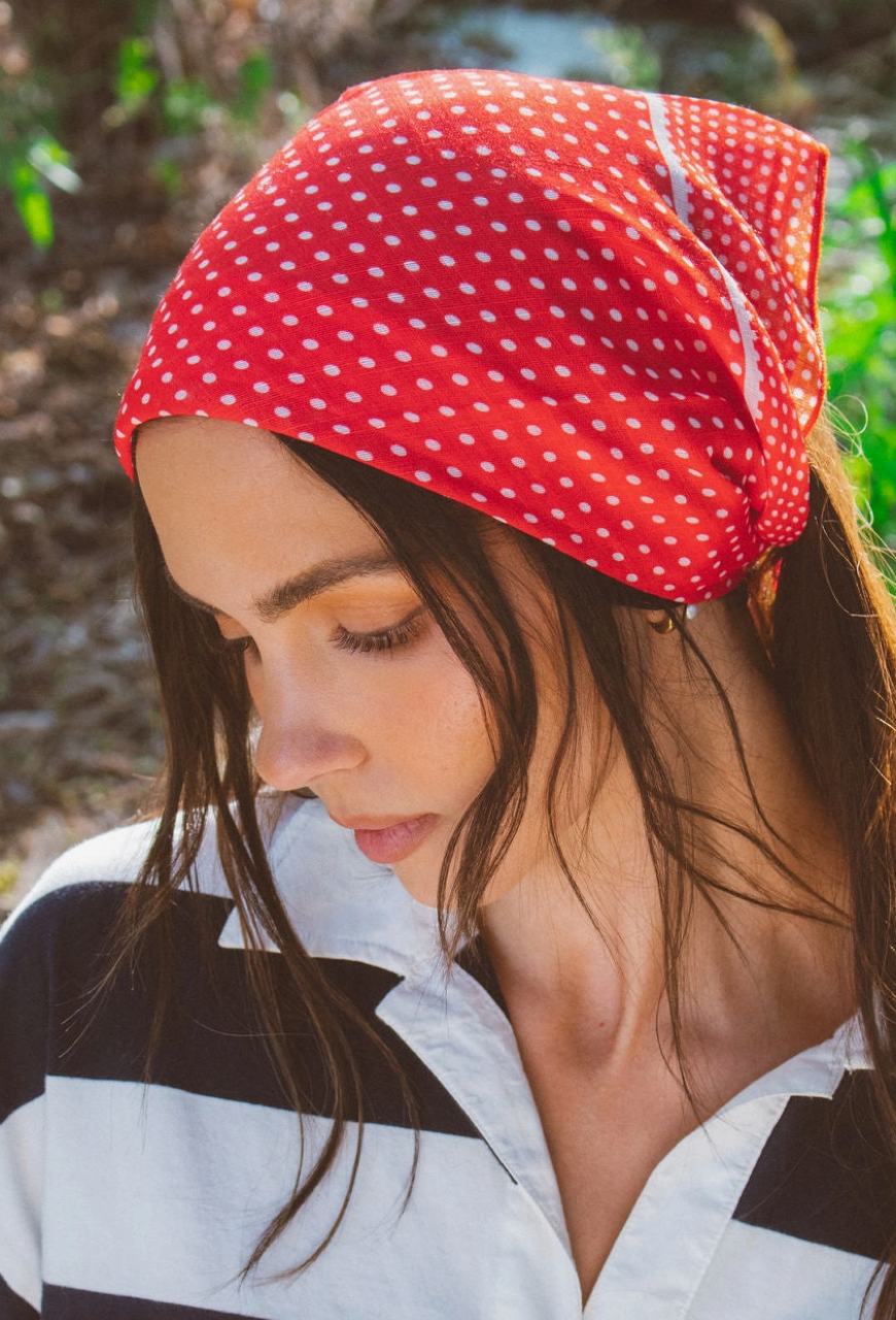 Red Polka Dot Bandana