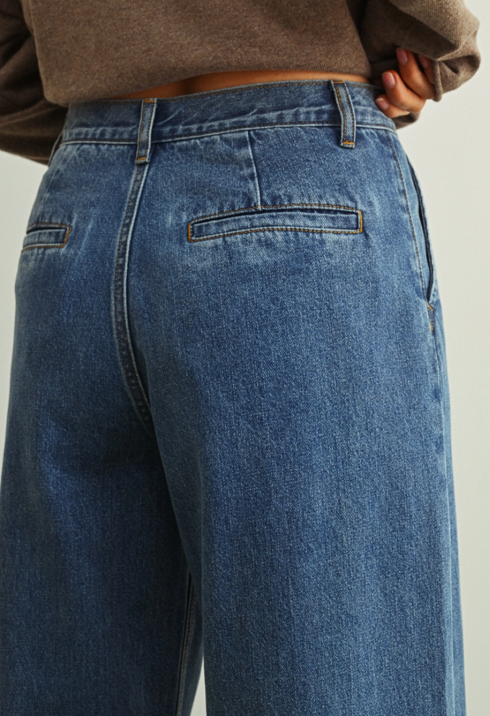 Dark Denim Wide Leg Jeans