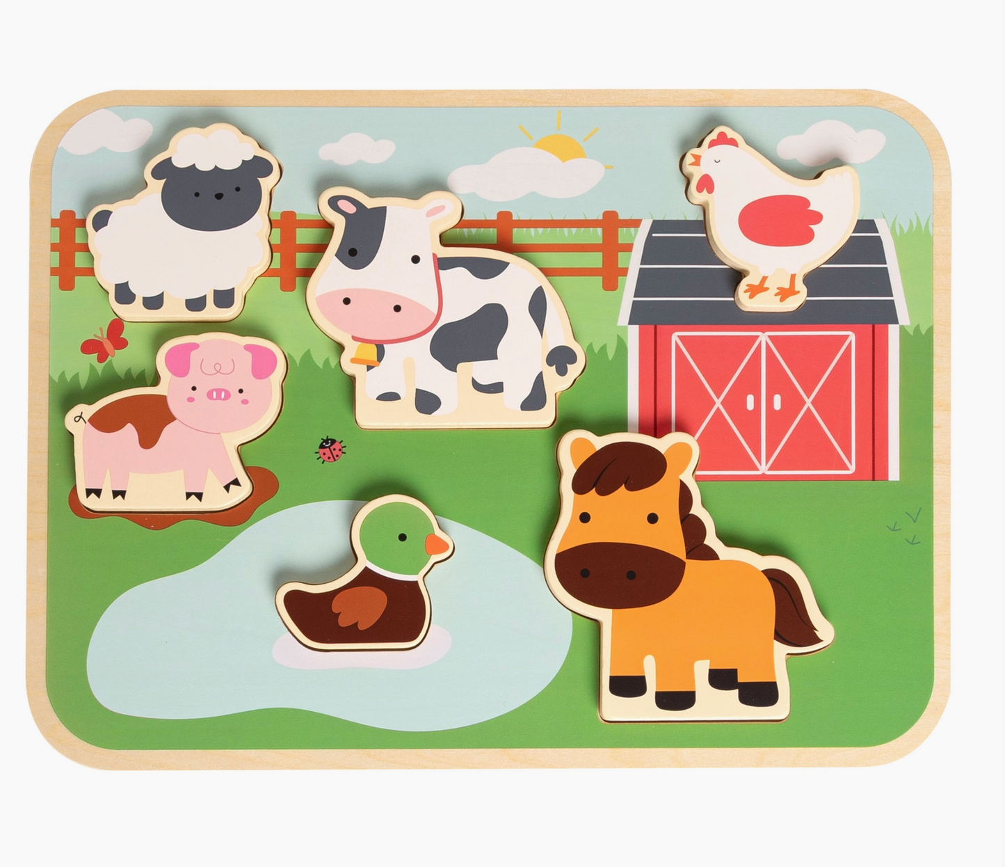 Wooden Barn Animal Puzzle