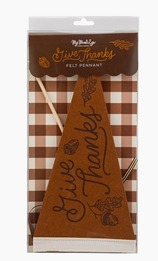 Give Thanks Felt Pennant