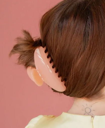 Peach Jelly Claw Clip