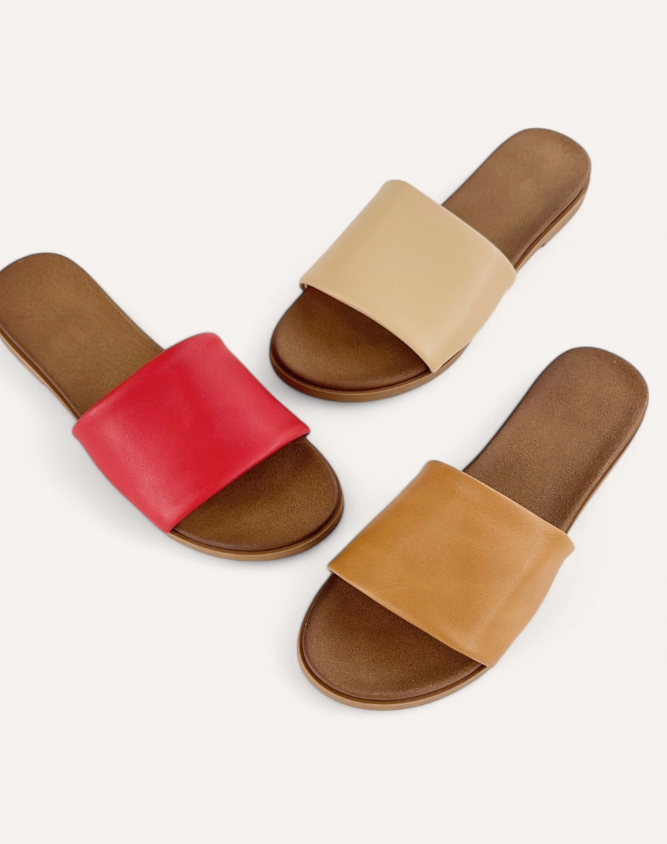 Tan Single Strap Sandals