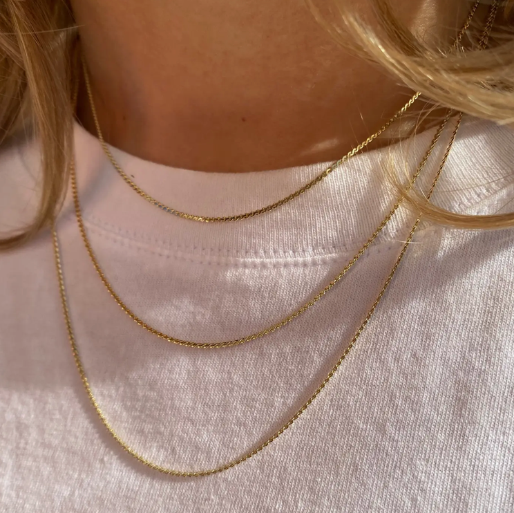 Gold Filled Twisted Chain Necklace