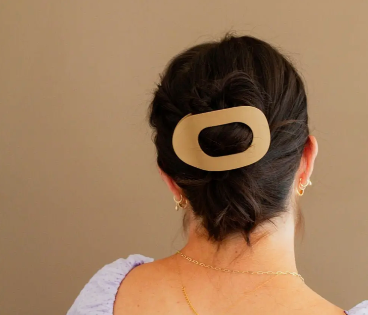 Circle Cutout Flat Claw Clip
