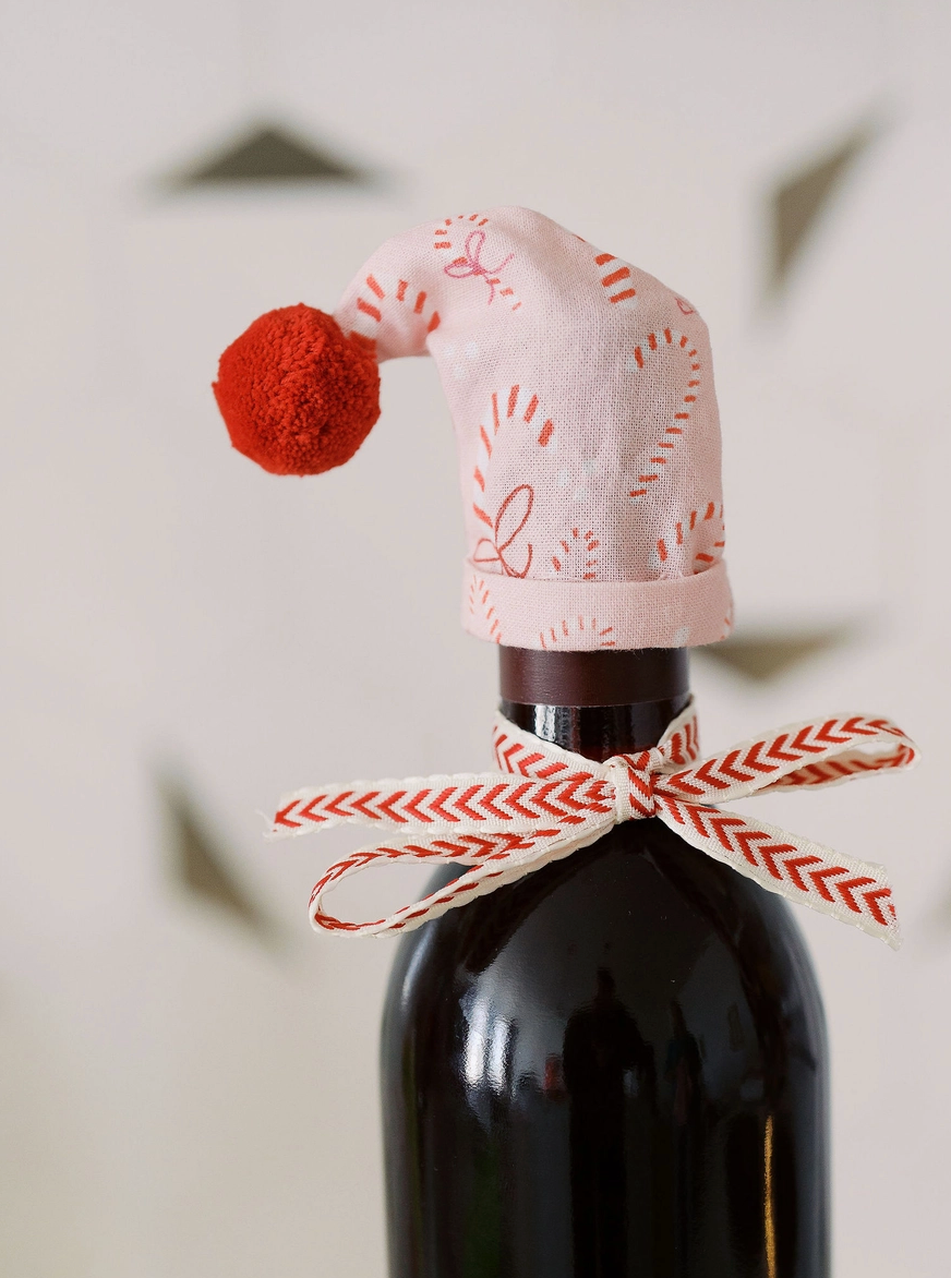 Candy Cane Wine Topper