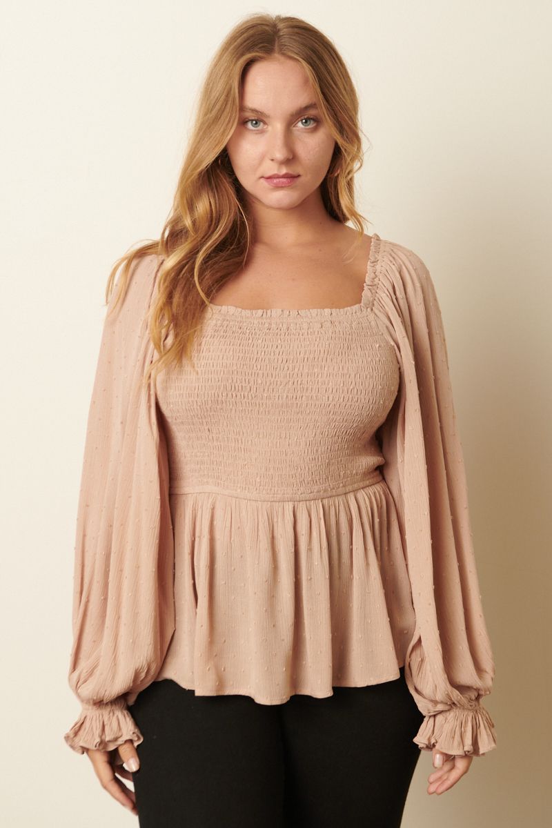 Swiss Dot Bodice Top