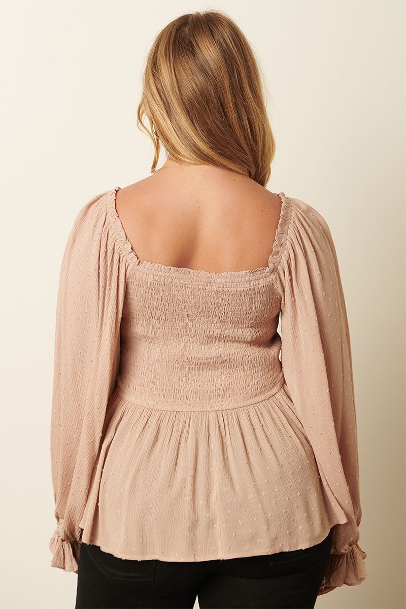 Swiss Dot Bodice Top
