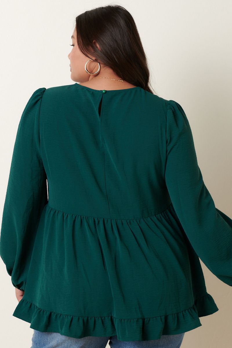 Spruce Ruffle Detail Top