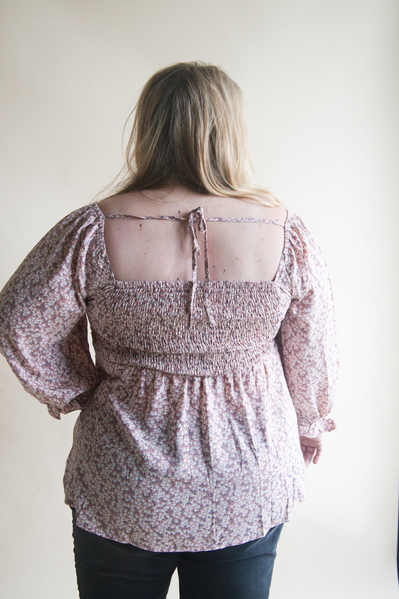 Floral Split Neck Blouse