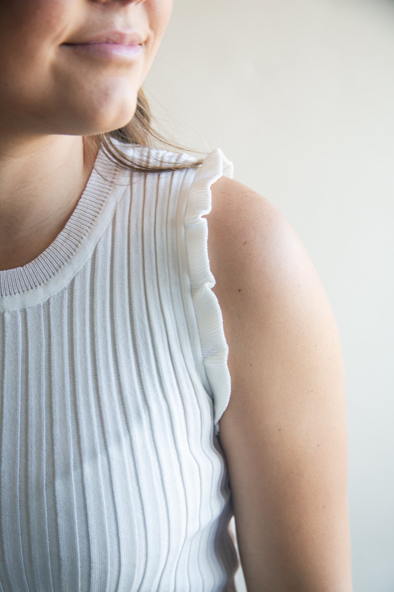 Sleeveless Frill Tank