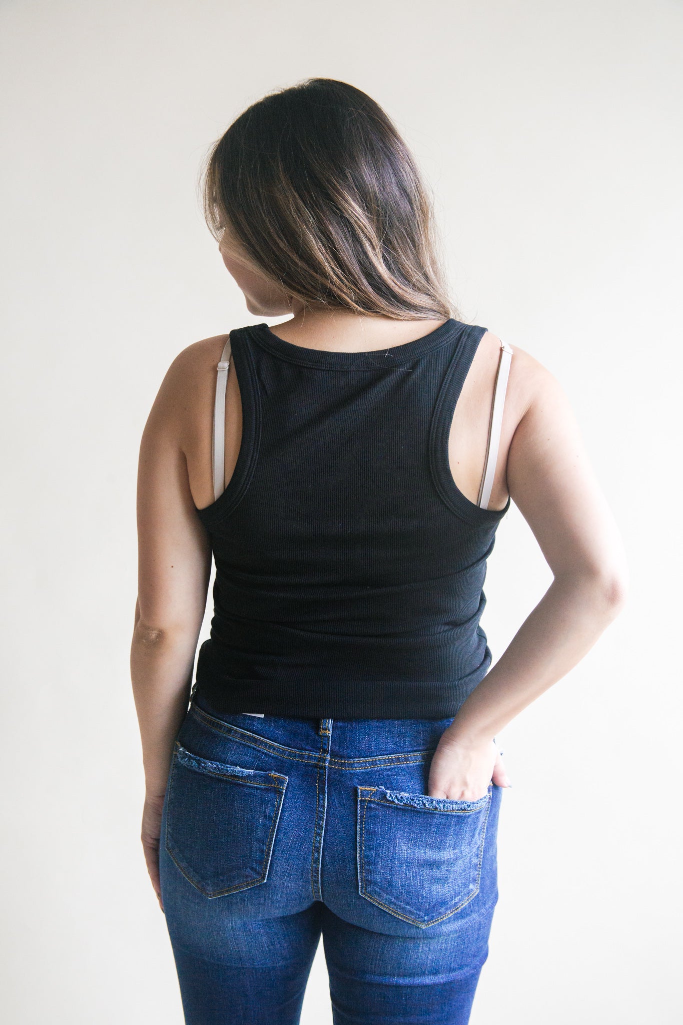 Basic Black Ribbed Tank
