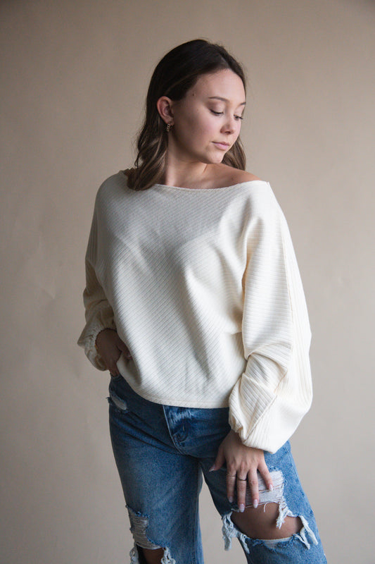 Ivory Slouchy Sweater