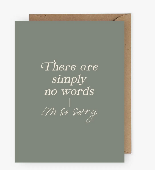 Simply No Words Sympathy Card