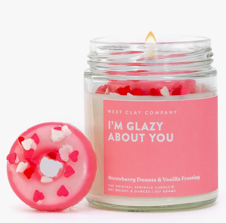 I'm Glazy About You Donut Candle