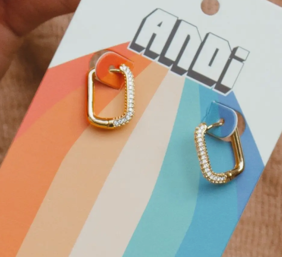 Crystal Link Hoops