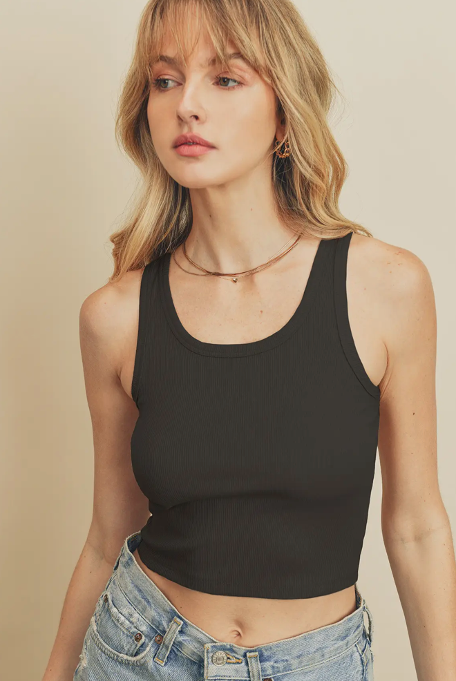 Scoop Neck Crop Tank