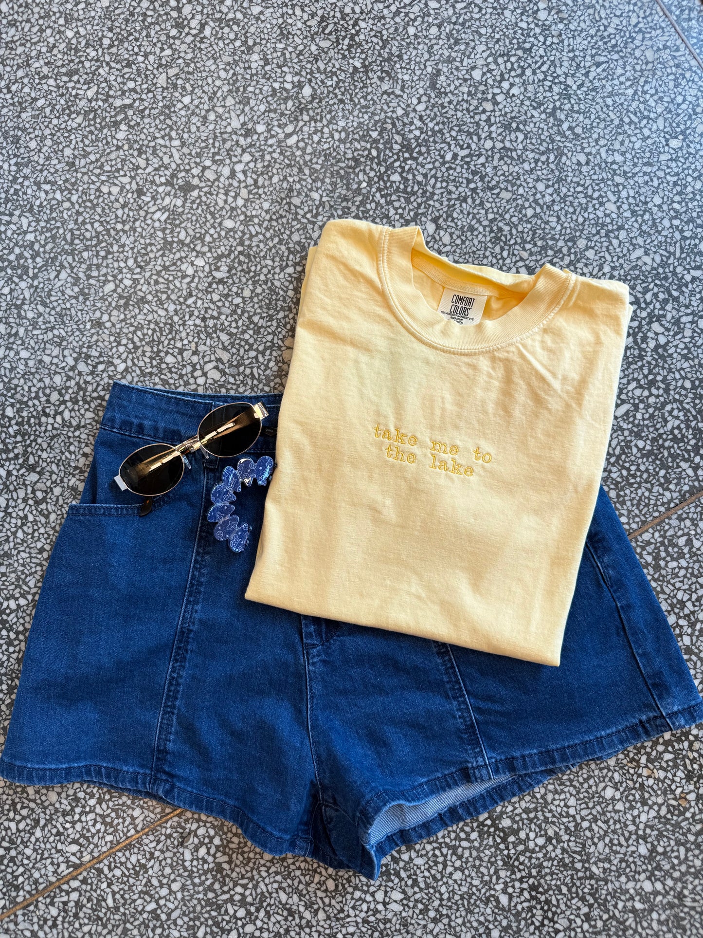 Take Me To The Lake Embroidered Tee