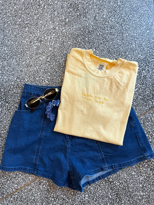 Take Me To The Lake Embroidered Tee