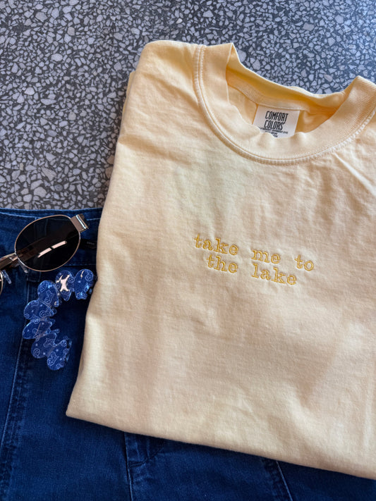 Take Me To The Lake Embroidered Tee