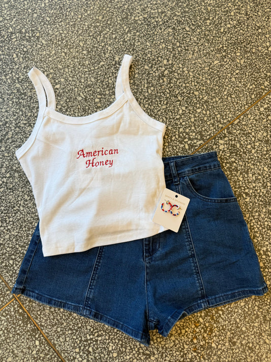 American Honey Embroidered Tank