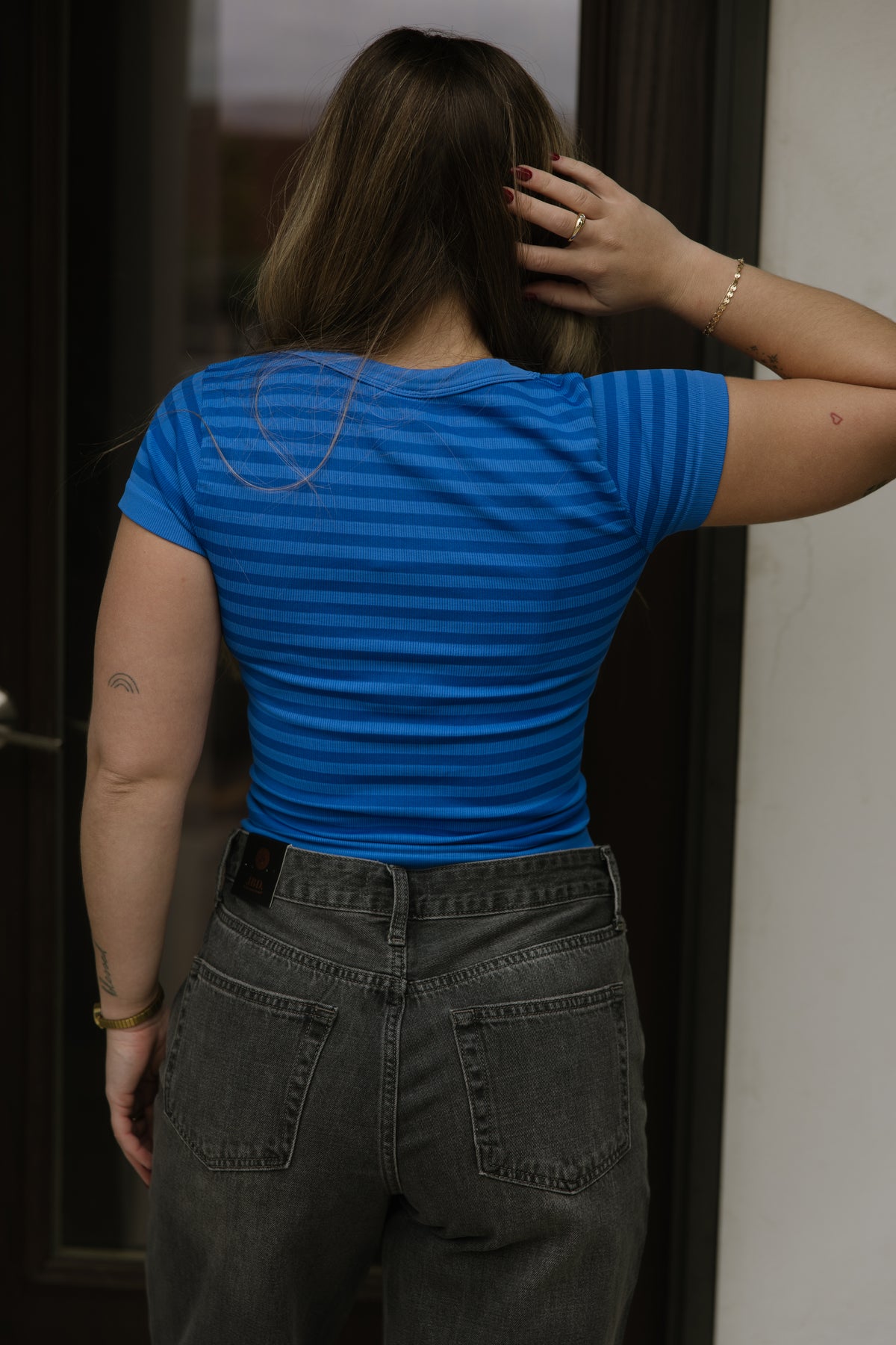 Stripe Round Neck Tee