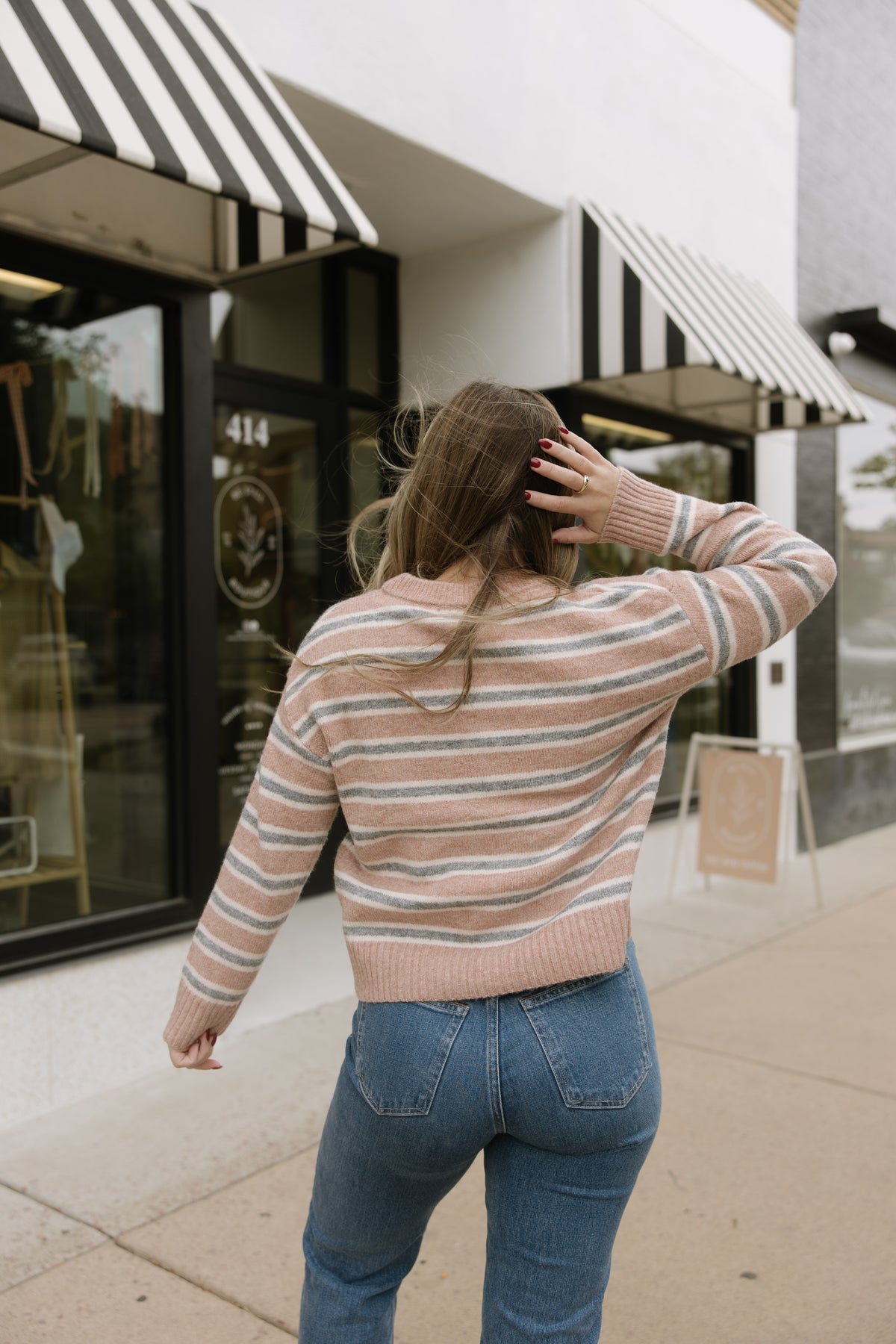 Cozy Stripe Button Up Cardigan