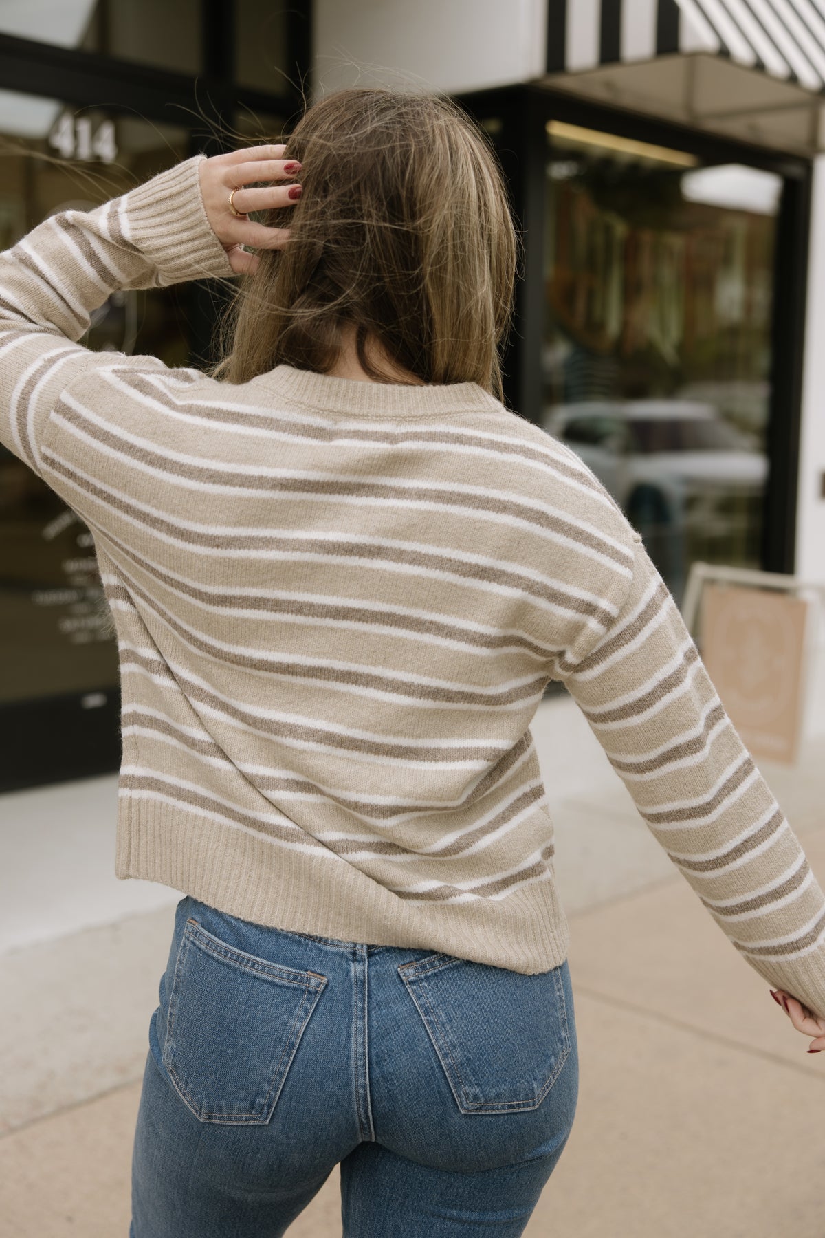 Cozy Stripe Button Up Cardigan