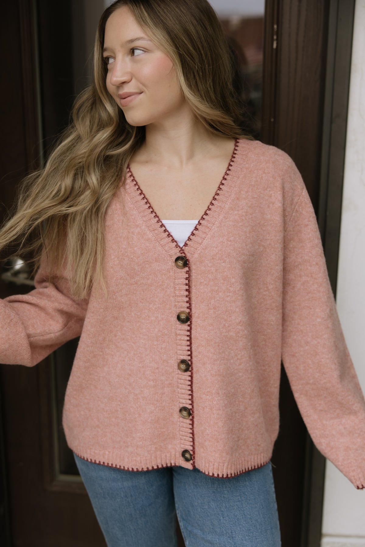 Berry Stitch Detail Cardigan