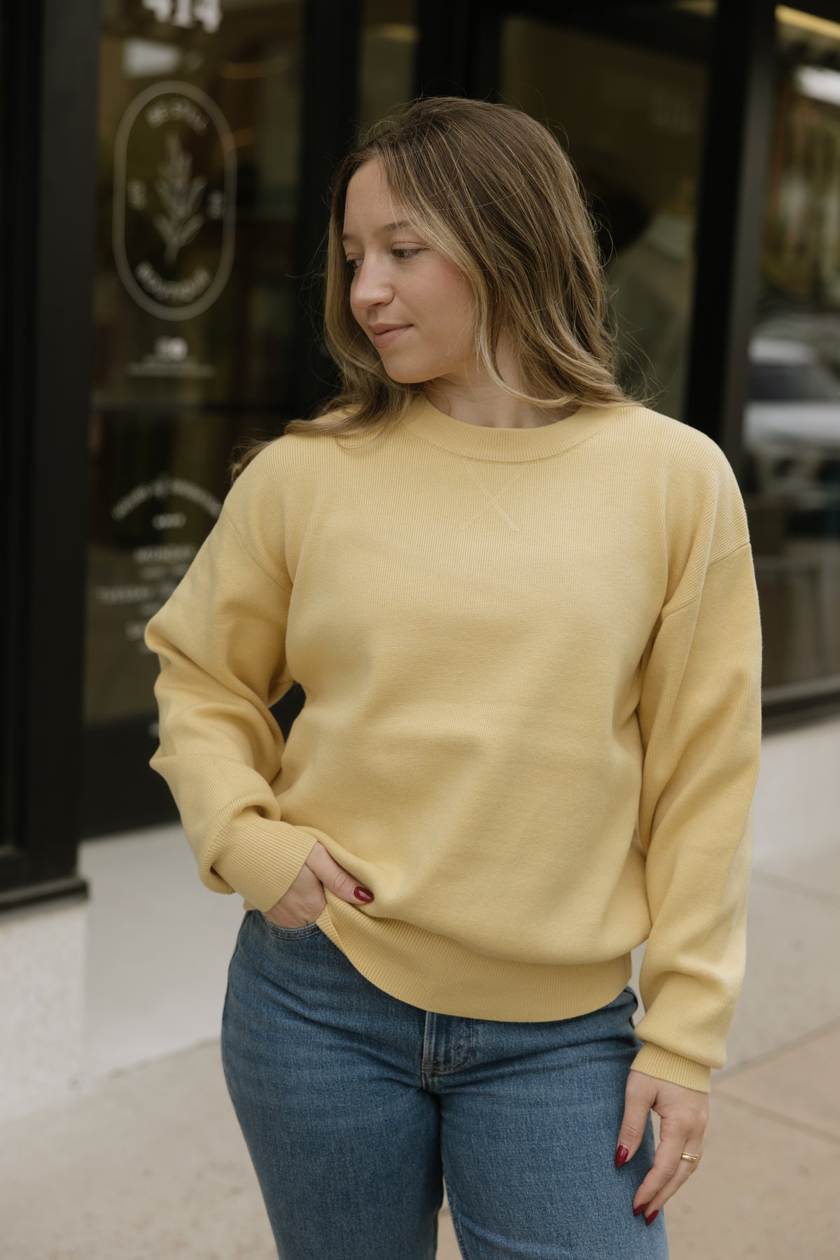 Bright Yellow Soft Sweatshirt