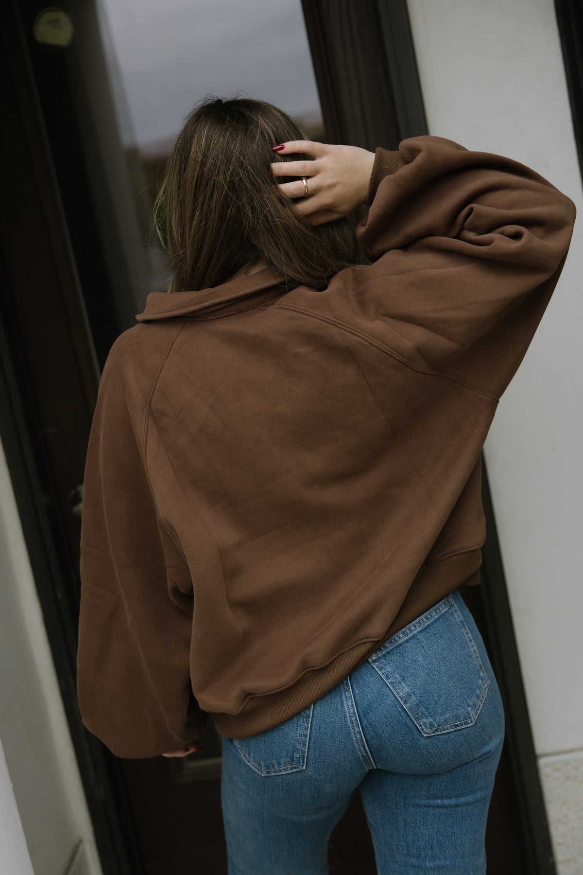 Chocolate Snap Button Pullover