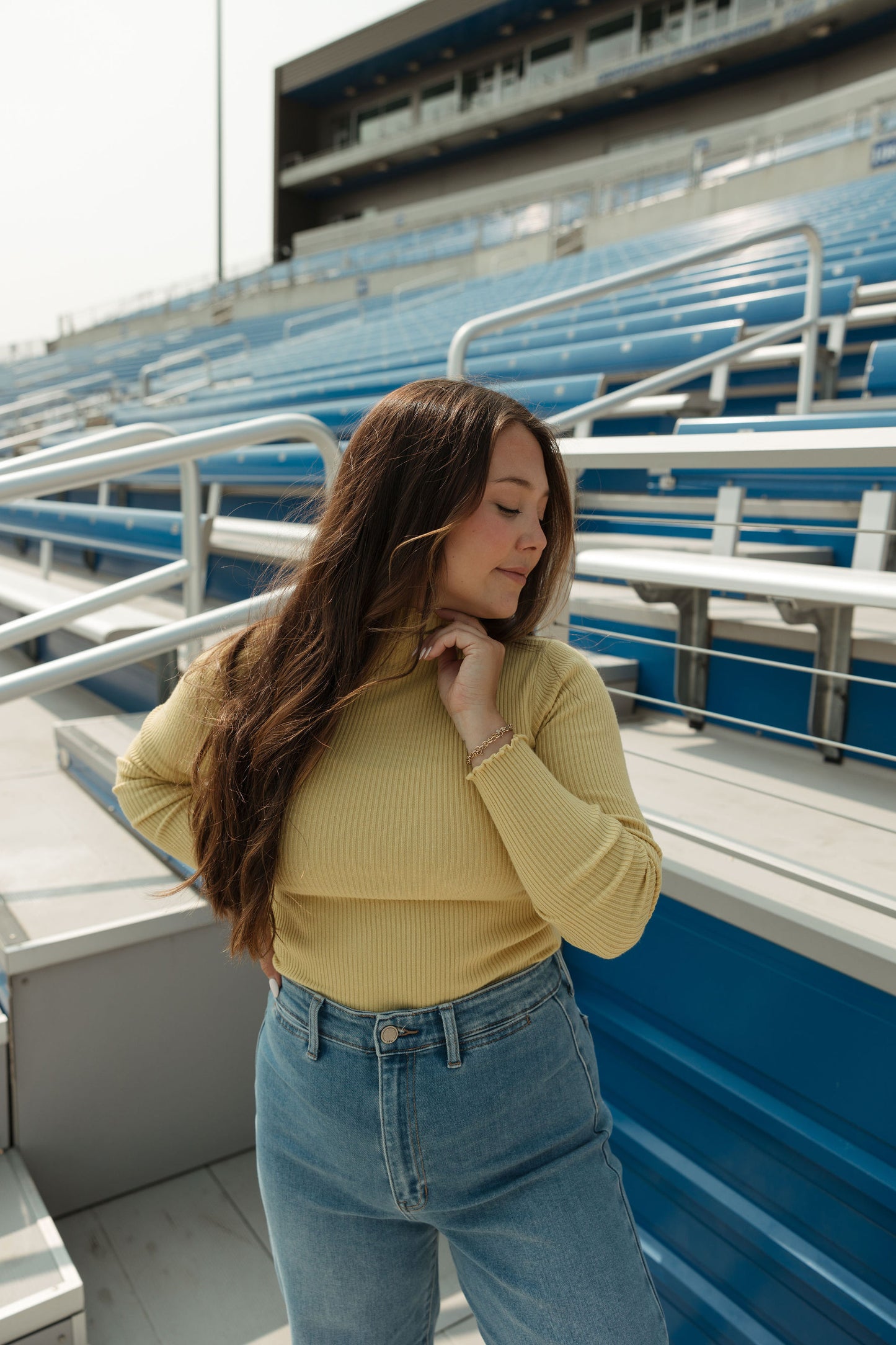 Long Sleeve Mock Neck Top