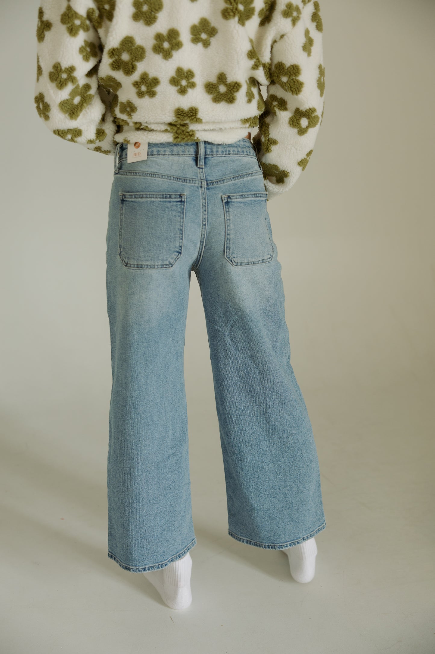 High Rise Cropped Wide Leg Jeans