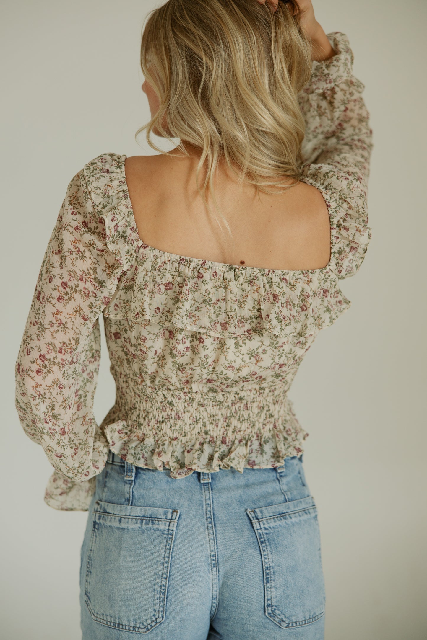 Floral Flutter Blouse