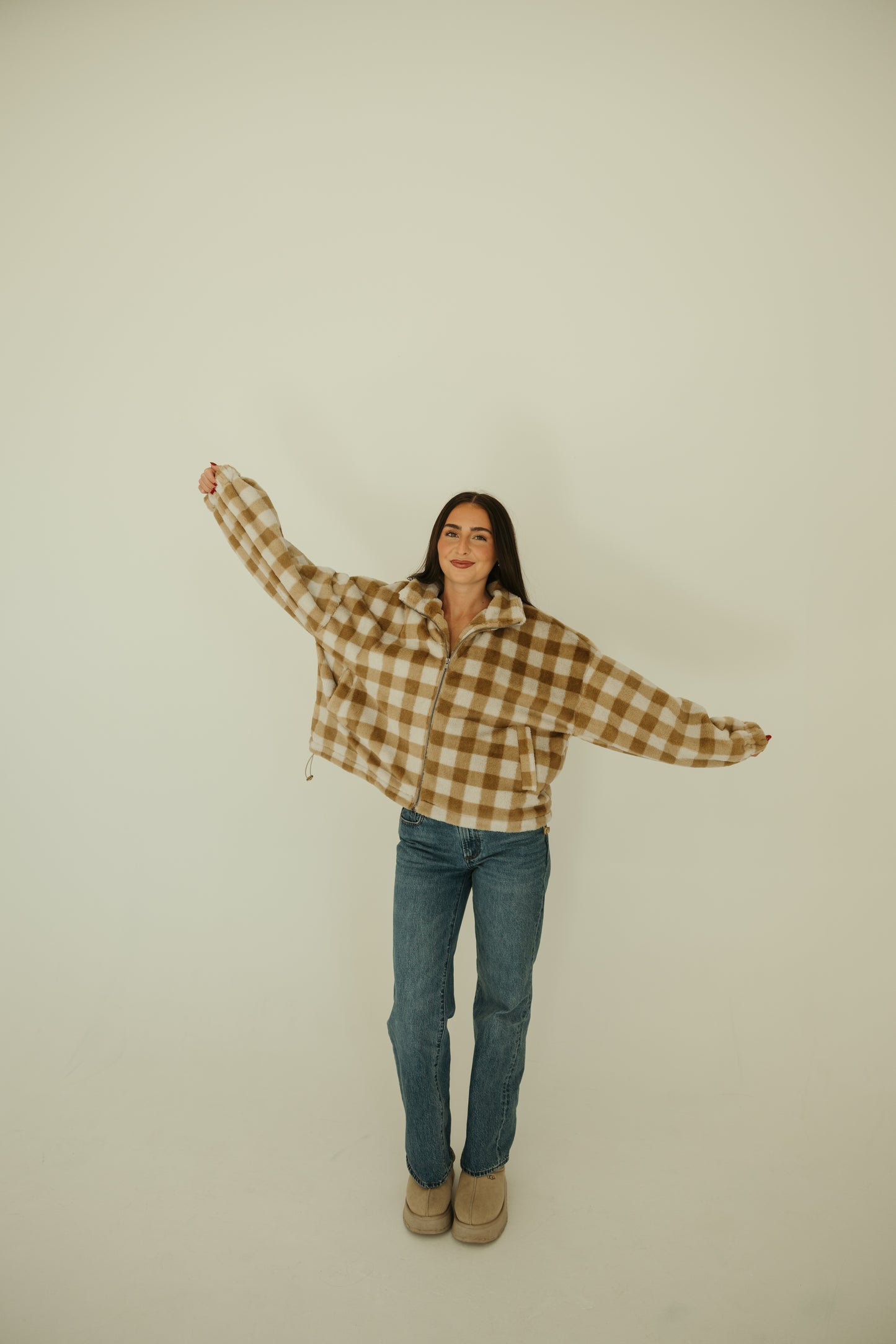 Yellow Checkered Cozy Jacket