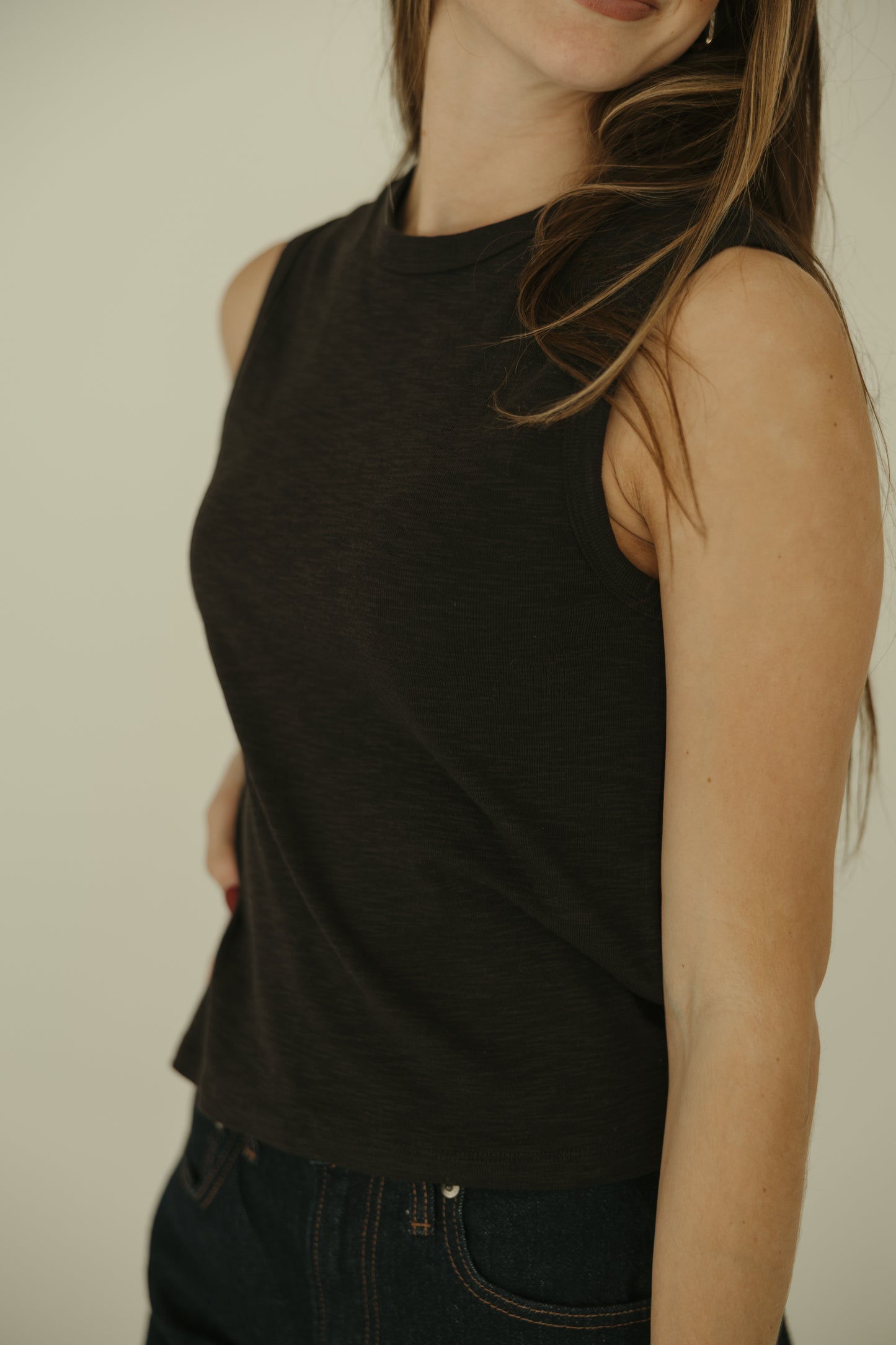 Sleeveless Cotton Tank Top