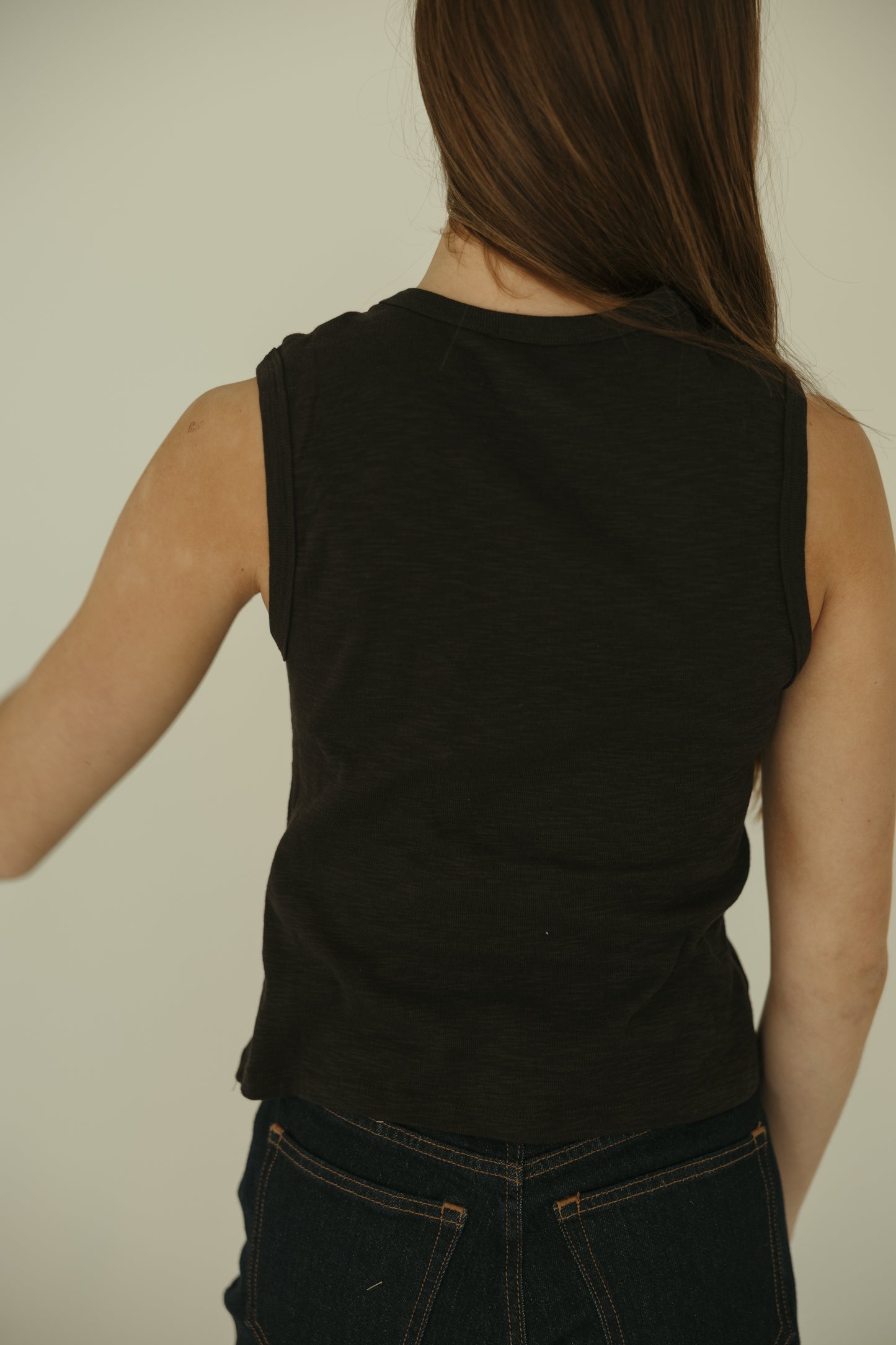 Sleeveless Cotton Tank Top