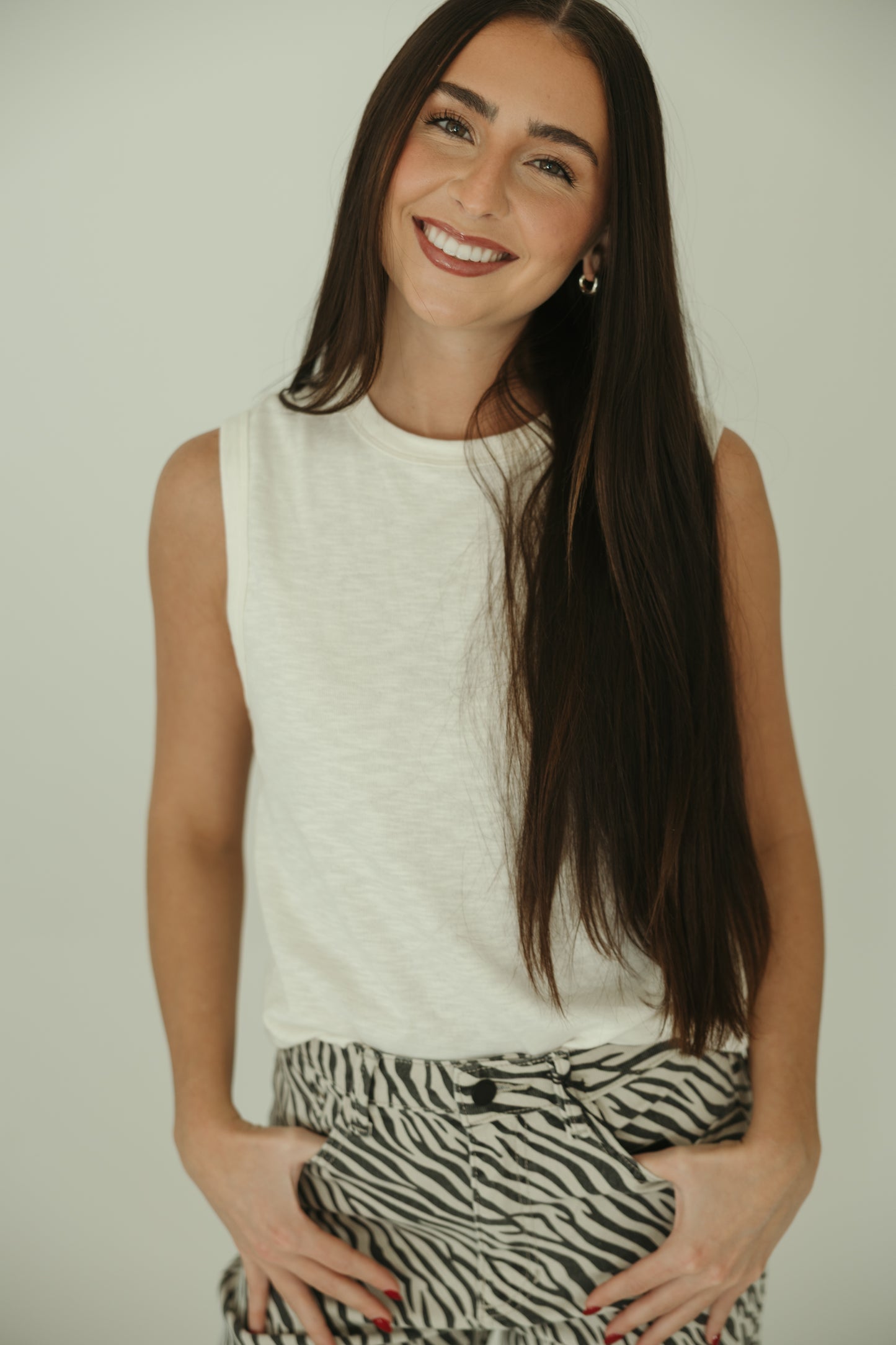 Sleeveless Cotton Tank Top