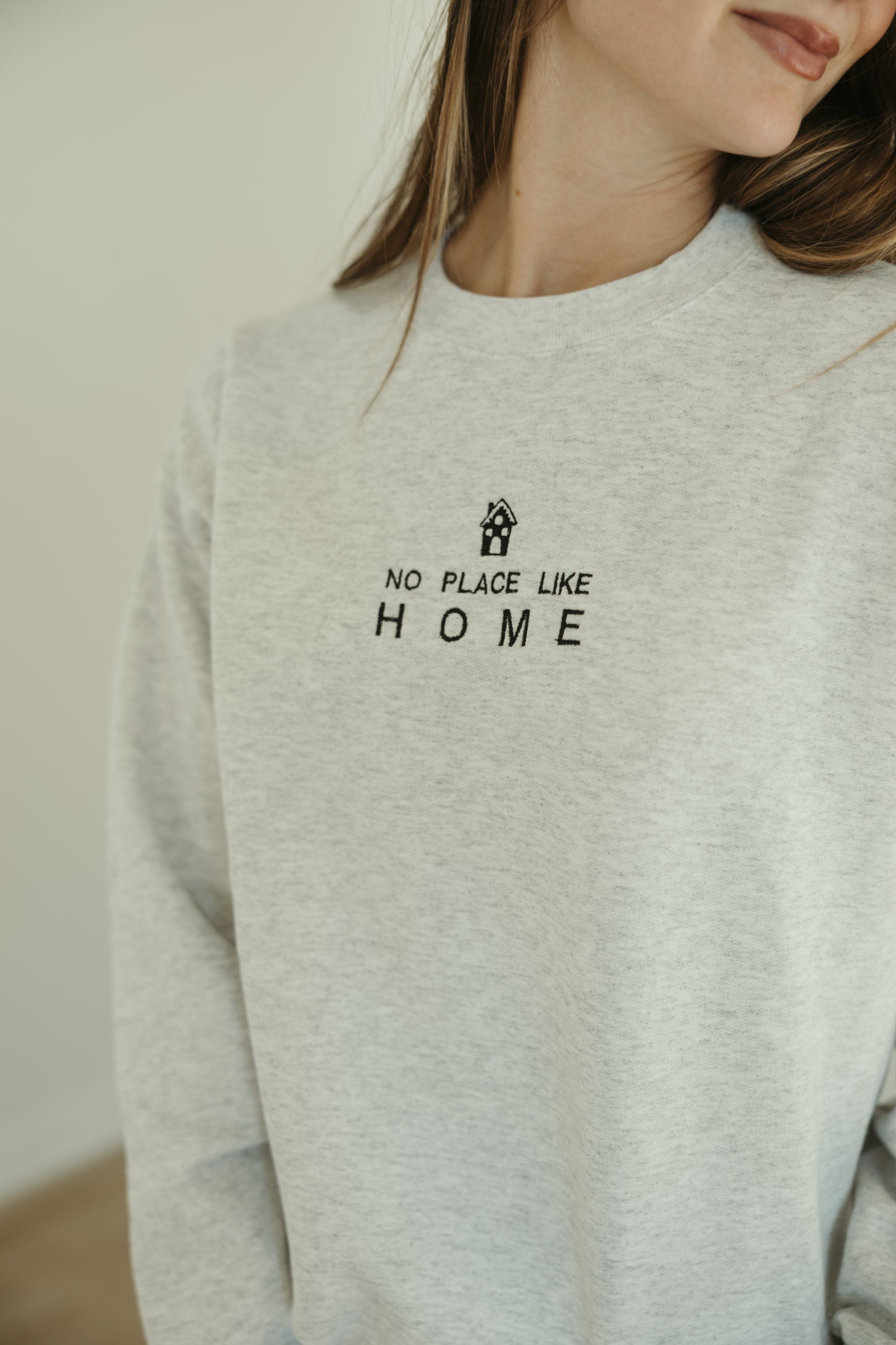 No Place Like Home Embroidered Crew