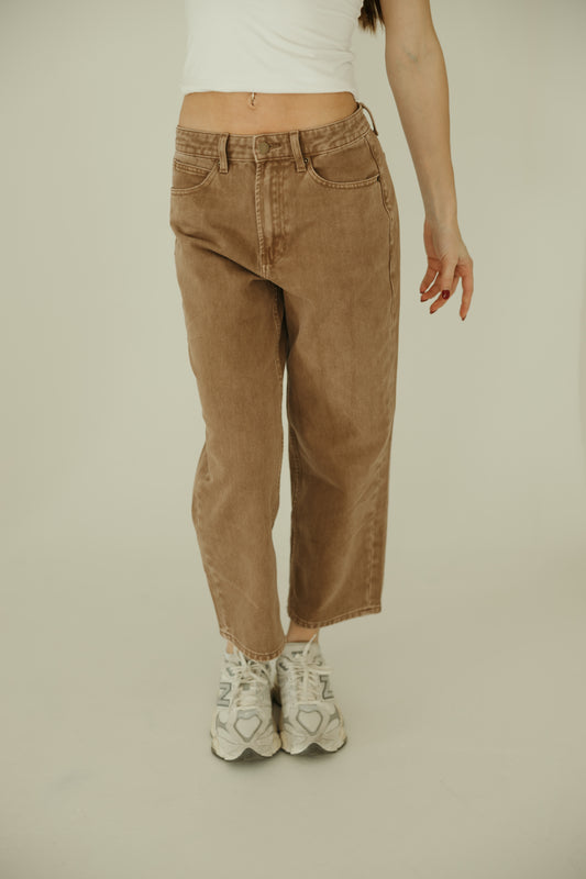 Mocha Wide Straight Leg Jeans